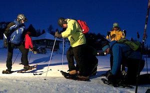 Schneeschuhwanderung auf der Turracher Höhe in Österreich